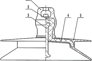 新结构的复合盘形绝缘子及其制造方法