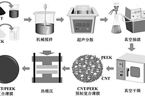 CNT/PEEK热塑性复合薄膜的制备方法