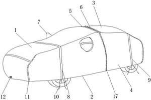 便于收放的新能源汽车用防雨车衣