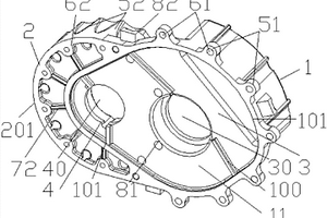 新能源汽车的减速器后壳体