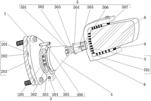 新能源汽车用多角度调节的后视镜支架