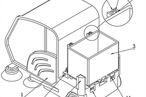基于三轮智能新能源扫路车的自卸垃圾桶