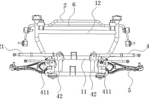 新能源汽车横拉杆式后悬架