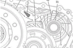 新能源汽车二级减速器的导油通气结构