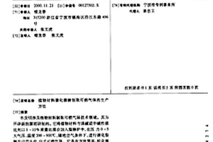 植物材料催化裂解制取可燃气体的生产方法