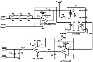 电动汽车高压直流母线电压检测电路