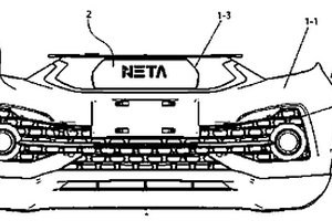 新能源汽车前保险杠总成防下沉结构