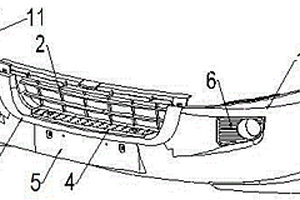 新能源电动客车前保险杠总成结构