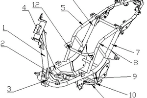 高性能轻量化电动摩托车车架