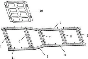 担架型电池箱骨架梁连接结构