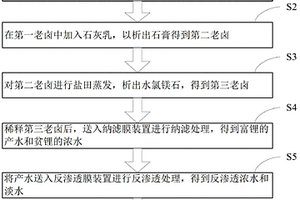 用于从高镁锂比的盐湖卤水分离锂的盐湖卤水处理方法