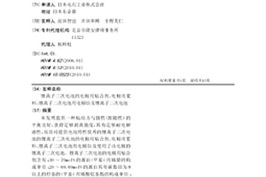 锂离子二次电池的电极用粘合剂、电极用浆料、锂离子二次电池用电极以及锂离子二次电池