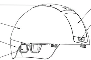 方便更换锂电池的智能工业头盔