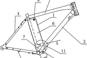 内置锂电池的电动车车架