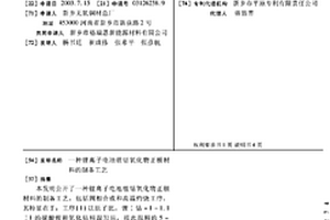 锂离子电池锂钴氧化物正极材料的制备工艺