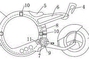 无轮毅无链条新型自行车