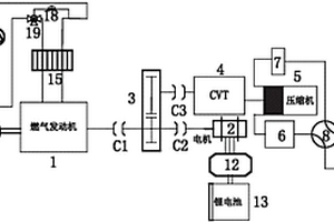 基于CVT的共轴并联式混合动力燃气热泵系统