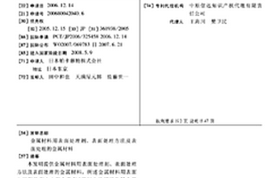 金属材料用表面处理剂、表面处理方法及表面处理的金属材料