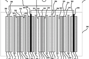 包括双极组件的电池组的电极层叠配置