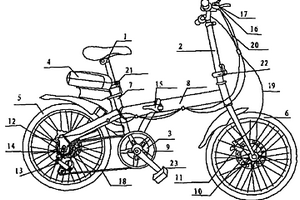 折叠中置电机自行车