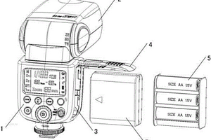双电池结构的相机机顶闪光灯