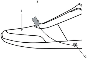 基于数据上传功能的可移动式数显计步器的计步鞋