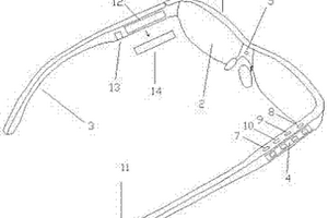 接收LED灯光数字信息的复读眼镜