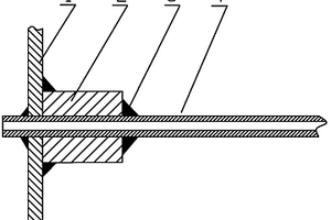金属锂管道与罐体的连接结构