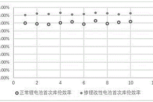 高首次库伦效率的锂离子电池