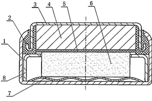 防胀型扣式锂二硫化铁电池及其制作方法