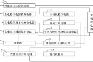 两节18650锂电池串联作备用电源的防火卷帘控制器