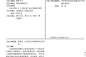 锂离子二次电池负电极材料及其制备
