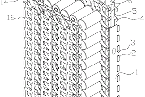 实现多个圆柱锂离子电池汇流的装置