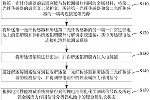 基于光纤传感器的锂枝晶原位检测方法及系统