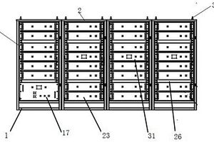 锂电池安装机柜总成结构