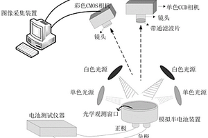 电极材料中锂离子浓度分布与变形场同步原位测量系统