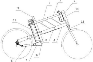 框架结构锂电自行车车架