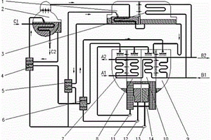 复叠式溶液并串联双效溴化锂吸收式制冷热泵机组