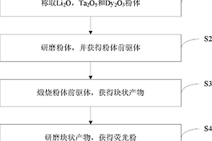 钽酸锂上转换发光的荧光粉及其制备方法和应用