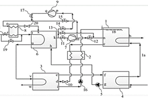 第二类溴化锂吸收压缩复合式高温热泵系统及工作方法