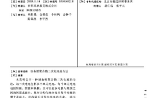制备锂聚合物二次电池的方法