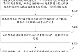 锂离子正极材料SEM图迂曲度提取方法及装置