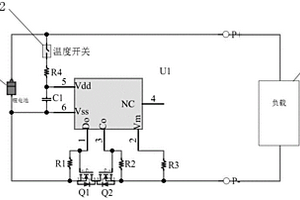 单节锂电池保护IC增加温度检测保护功能的电路
