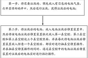 锂离子软包动力电池注液后静置装置及其静置方法