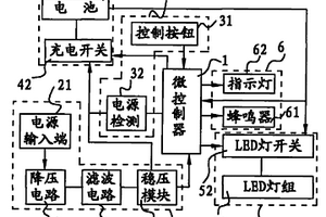 锂电池LED消防应急灯的自动控制电路