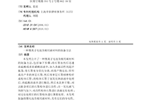 锂离子电池负极用碳材料的制备方法