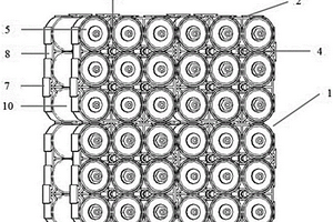圆柱锂离子电池组固定架