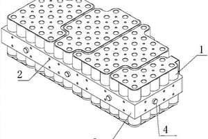 楔形阶梯分布式多孔型锂电池模块