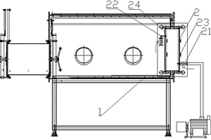 锂电池生产用便于清洗及放物的手套箱