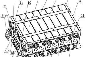 方形锂离子电池模块组合结构